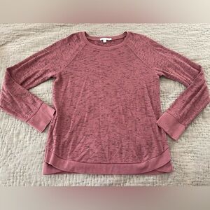 Threads 4 Thought CANNON RHYTHM SLUB TULIP HEM TUNIC Long Sleeve Top Large Prawn